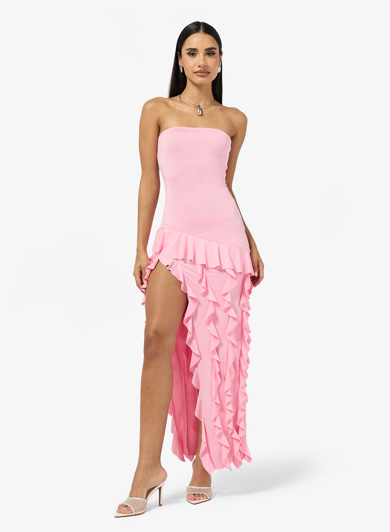 Ginger Bandeau Waterfall Ruffle Dropwaist Dress - Image 1
